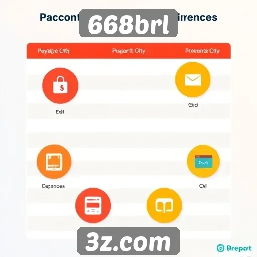 Comparativo entre métodos de pagamento no 668brl